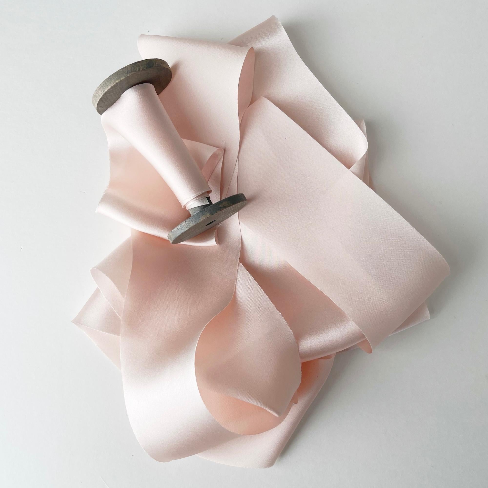 Pale Terra Cotta - Dual Texture Silk Ribbon – HoneySilks & CO