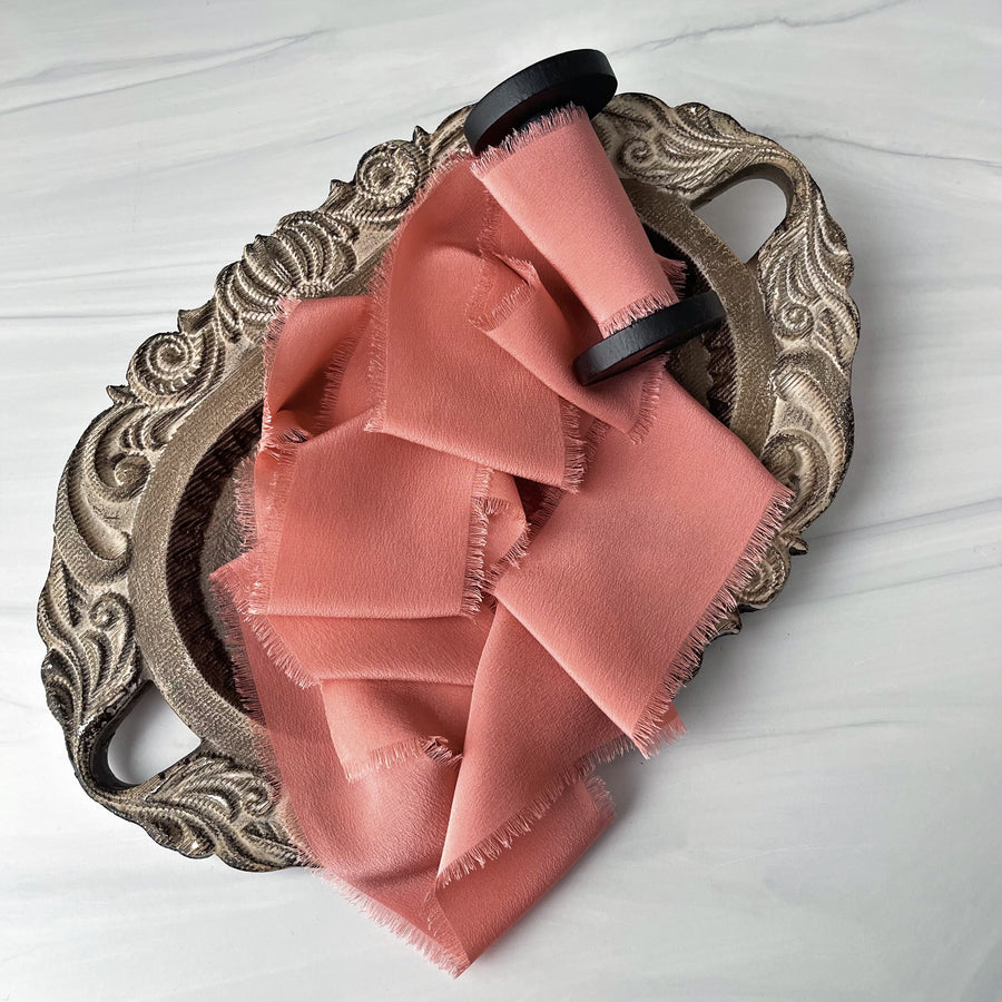 Warm Rose - Classic Crepe Silk Ribbon