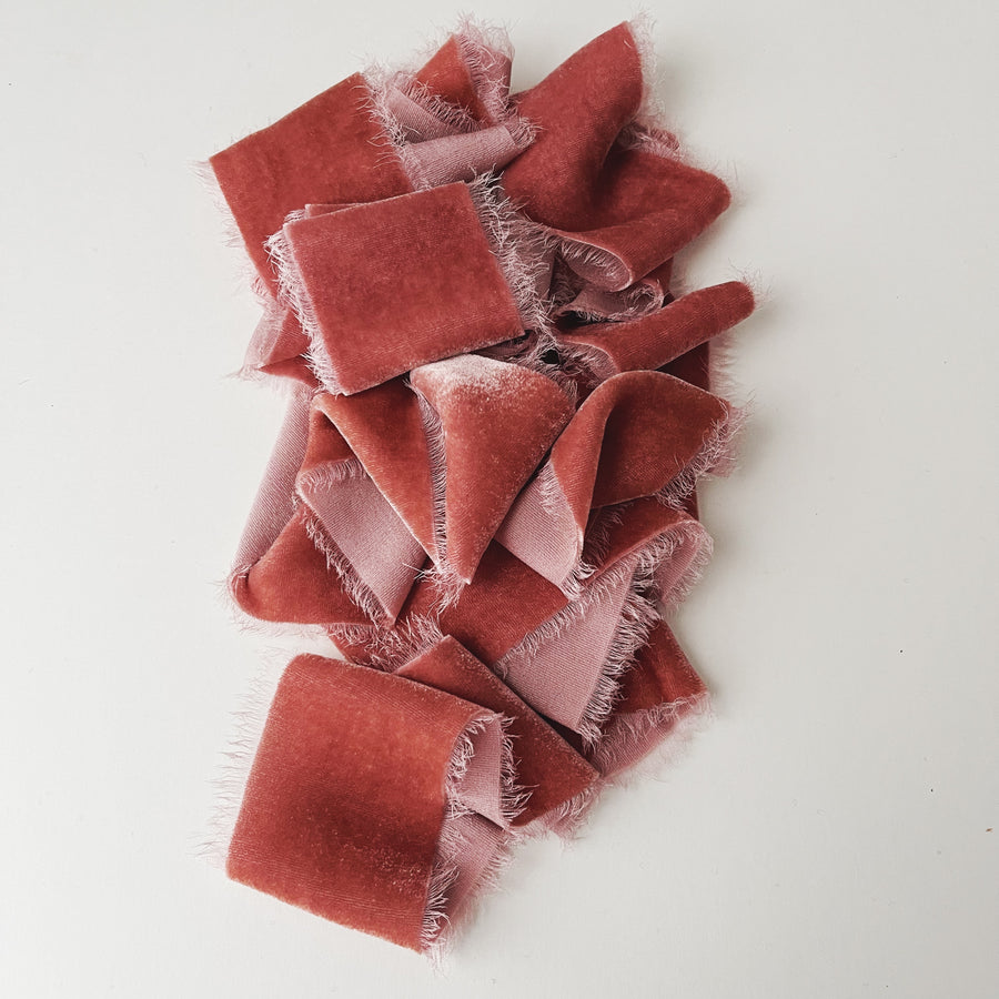 Pink Garnet Velvet Silk Ribbon – HoneySilks & CO