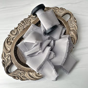 Gray - Classic Crepe Silk Ribbon