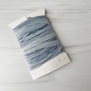 Hand Dyed Recycled Chiffon Ribbon - Coastal