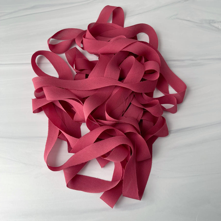 Desert Rose - 1/2” Bias Cut Silk Chiffon Ribbon - 10 yards