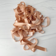 Varigated Camel - 1/2” Bias Cut Silk Dual Texture Ribbon - 10 yards