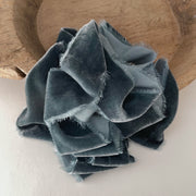 Blue Carbon Silk Velvet