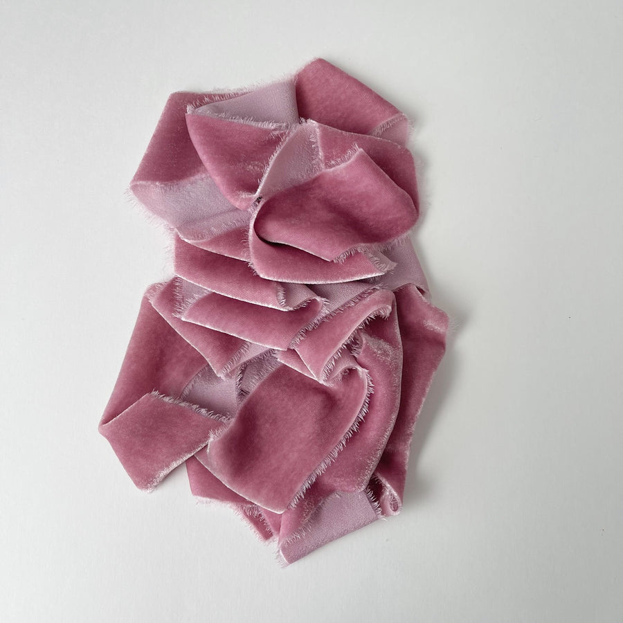 Rouge Pink Velvet Silk Ribbon – HoneySilks & CO