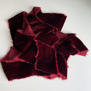 Scarlet Silk Velvet Ribbon